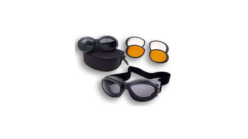 Bobster Cruiser II Black Frame Interchangeable Goggles with 3 Lens Set BCA2031AC