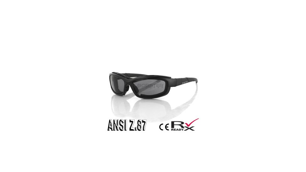 Bobster XRH Convertible Sunglasses, Black Frame, 2 Frame Fronts, Smoke &amp; Clear Lenses, ANSI Z87