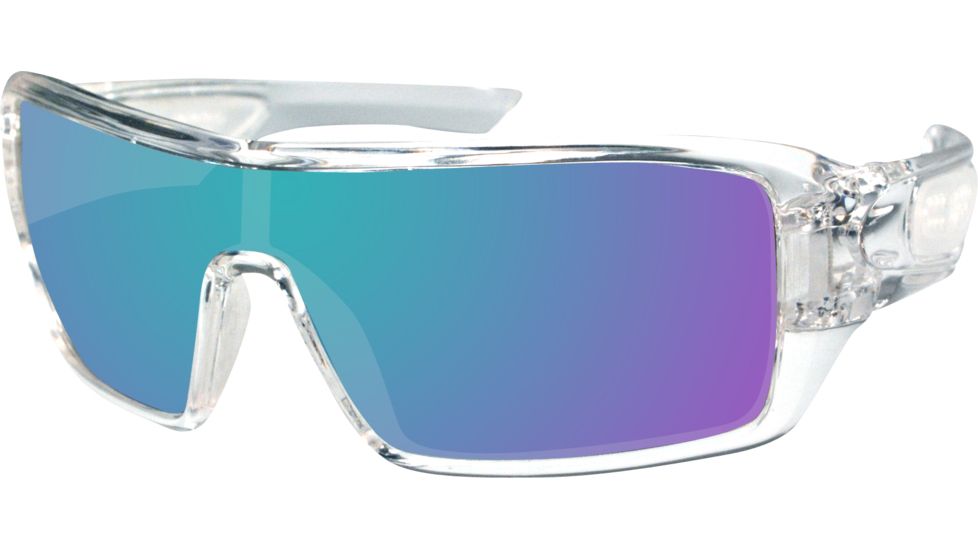 Bobster Paragon Sunglass, Crystal Clear Frame, Blue Mirror, Clear EPAR002