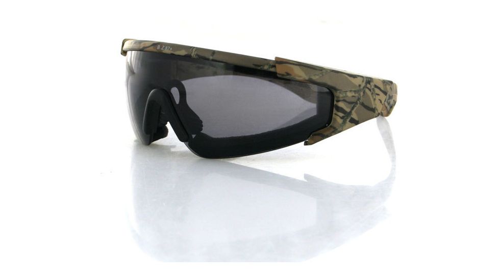 Bobster Prowler Sunglass, Woodland Camo Frame, Smoked Lens BW8001W