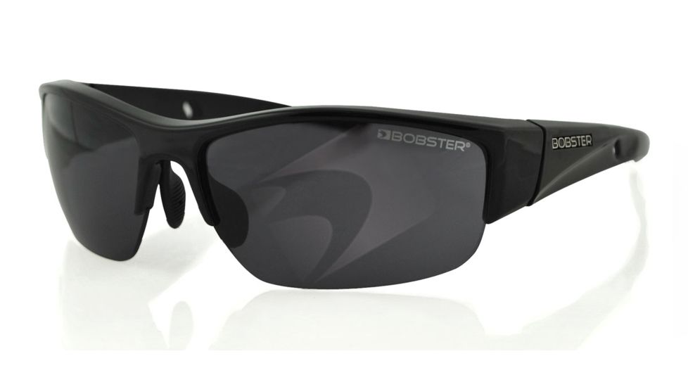 Bobster Ryval Sunglasses, Ryval Sunglass, Shiny Black Frame, Anti-fog Smoked ERYV001AR