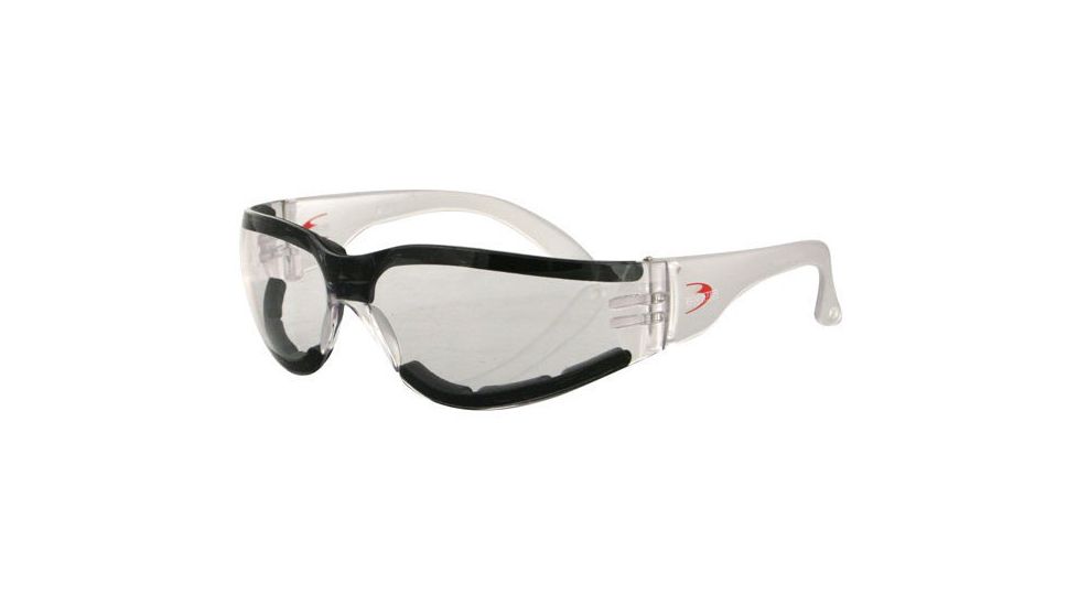 Bobster Shield III Sunglass with Clear Anti-fog Lens, ANSI Z.87, ESH302