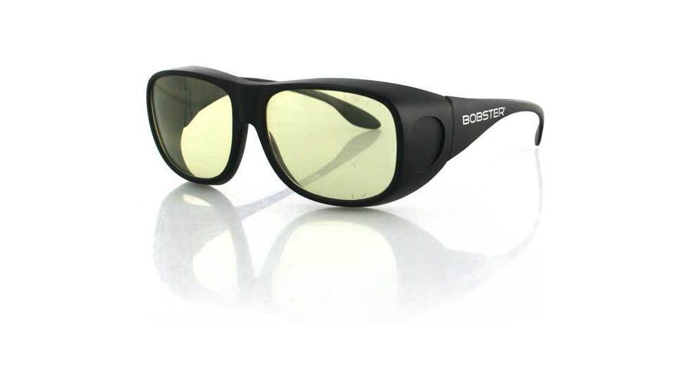 Bobster Titan OTG Sunglass Matte Black with Yellow Lens BTTN102