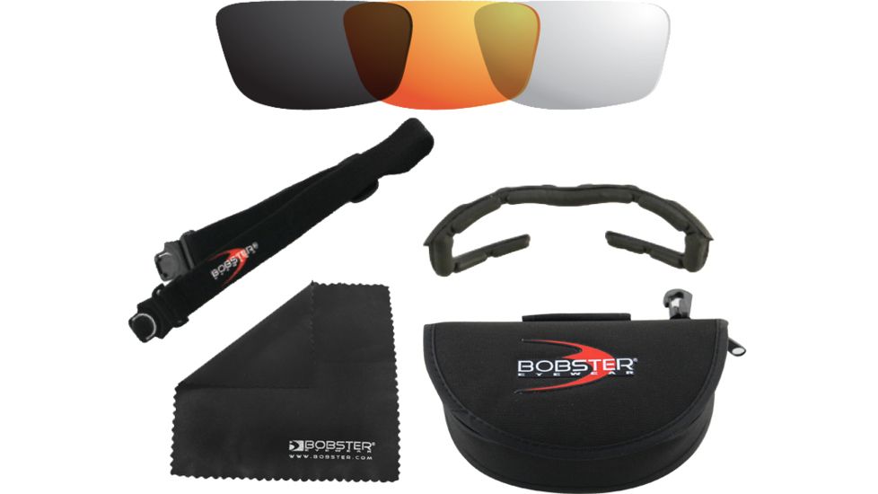 Bobster Trident Convertible Sunglasses Goggles - Polarized Smoked Clear and Amber Lens