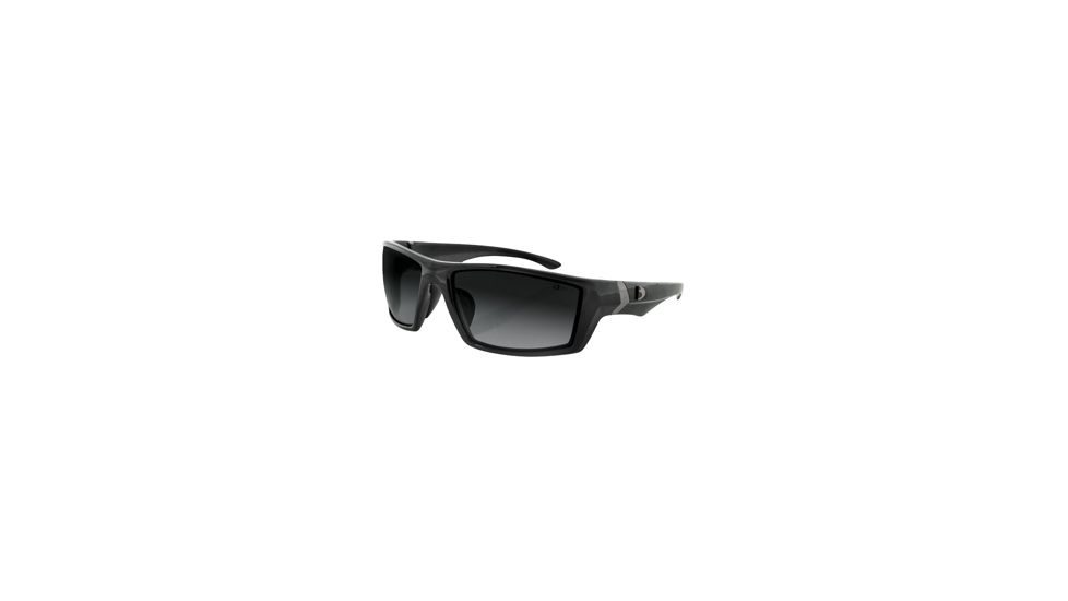 Bobster Whiskey Ballistic Sunglass, Shiny Black Frame, Smoked Lens EWHI001