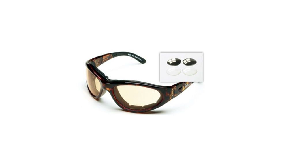 Body Specs BSG Sunglasses, Demi Frame, Brown/Clear/Lt. Rust Lens, BSG-DEMI FRAME BROWN.5