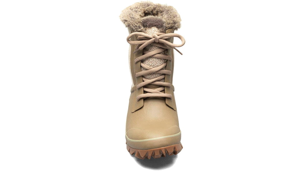 Bogs Arcata Cozy Chevron Winter Boots - Womans, Taupe, 9, 72844-260-9
