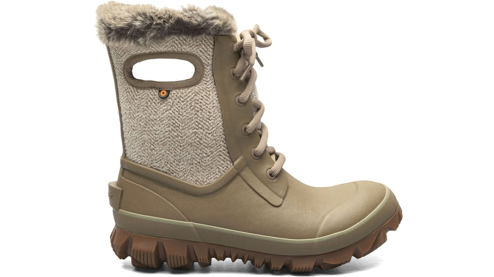 Bogs Arcata Cozy Chevron Winter Boots - Womans, Taupe, 9, 72844-260-9