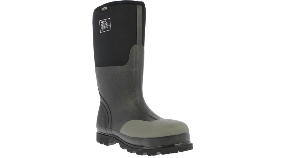 Bogs Mens Forge Tall Steel Toe Boot,Black,Size 10 69172-001-10