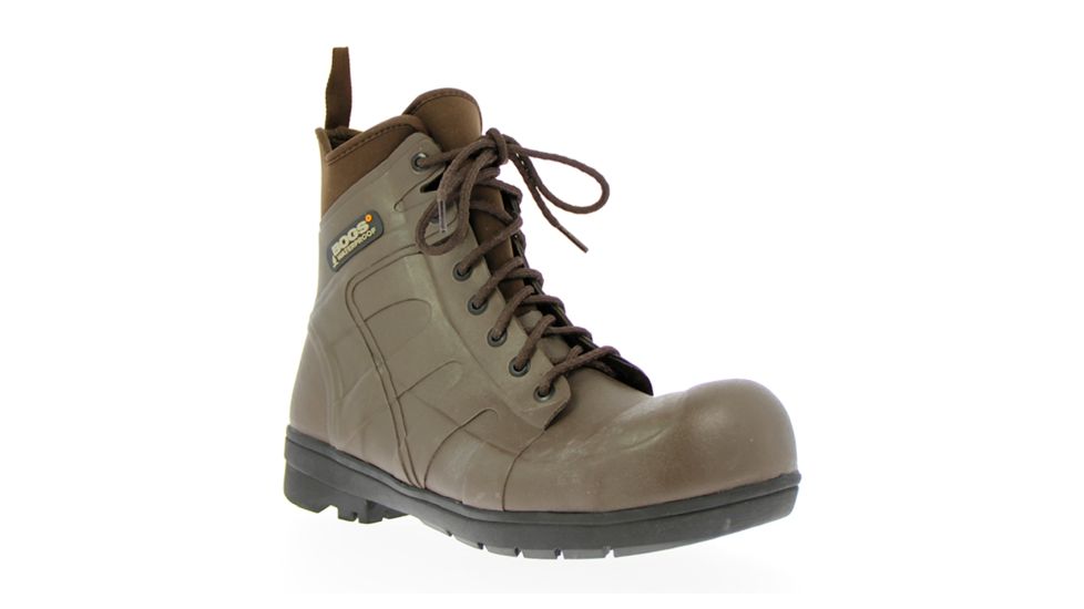 Bogs Mens Turf Stomper Steel Toe Boots, Chocolate, 6 71401ST-202-6