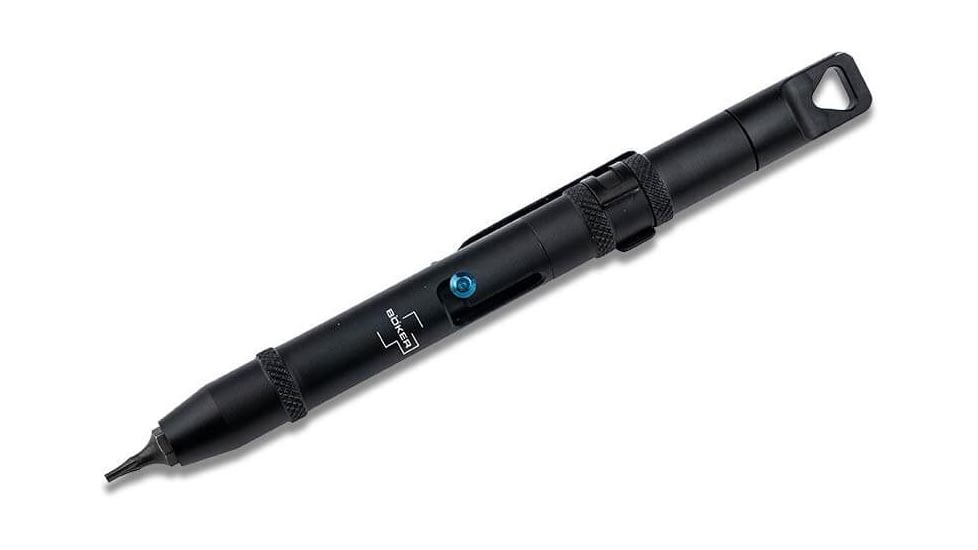 Boker Plus Tool Pen, 5.25in Overall, Aluminum, Black, 09BO084