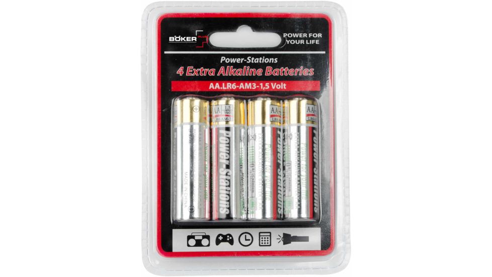 Boker USA AA Alkaline Batteries,Pack of 4 09BO124