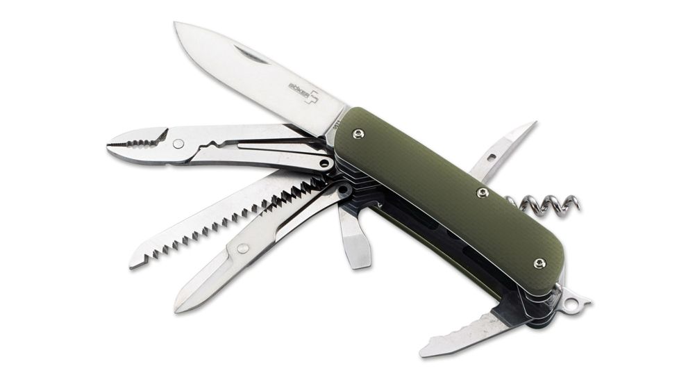 Plus Tech-Tool Outdoor 4 2.8In Multi-Tool Knife, Green