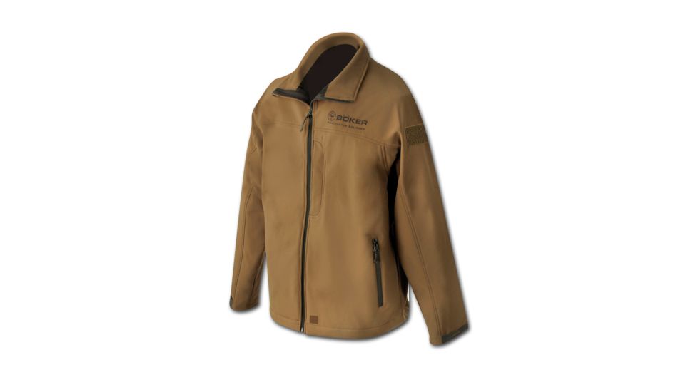 Boker USA Softshell Waterproof Jacket,Coyote,Large 09BO542
