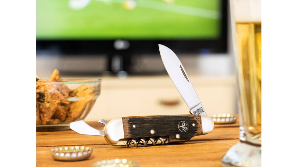 Boker Wine Multi-Tool, 2.36in, 4034 SS Blade, Oak Handle, Gift Boxed, 110185