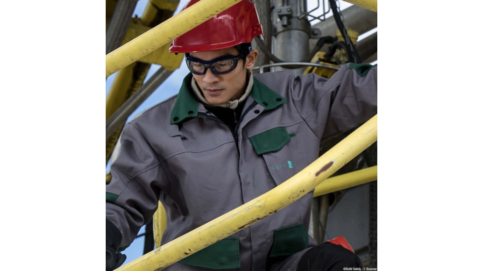 Bolle Baxter Hybrid Safety Glasses, Black Blue Frame, Clear Lens, 40276