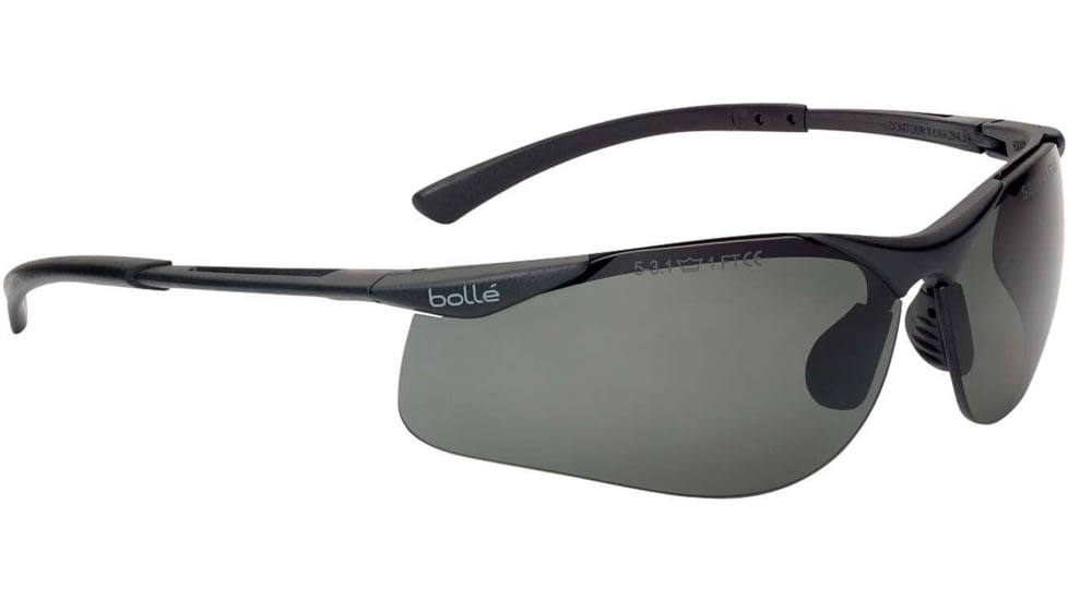 Bolle Contour Shooting Glasses, Matte Black Frame, Smoke BSSI Lens, PSSCONT443B