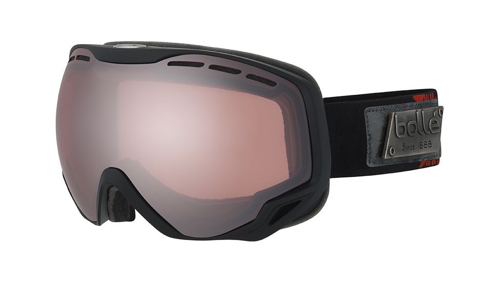 Bolle Emperor Goggles, Black and Red Heritage Frame, Vermillon Gun Lens, 21453
