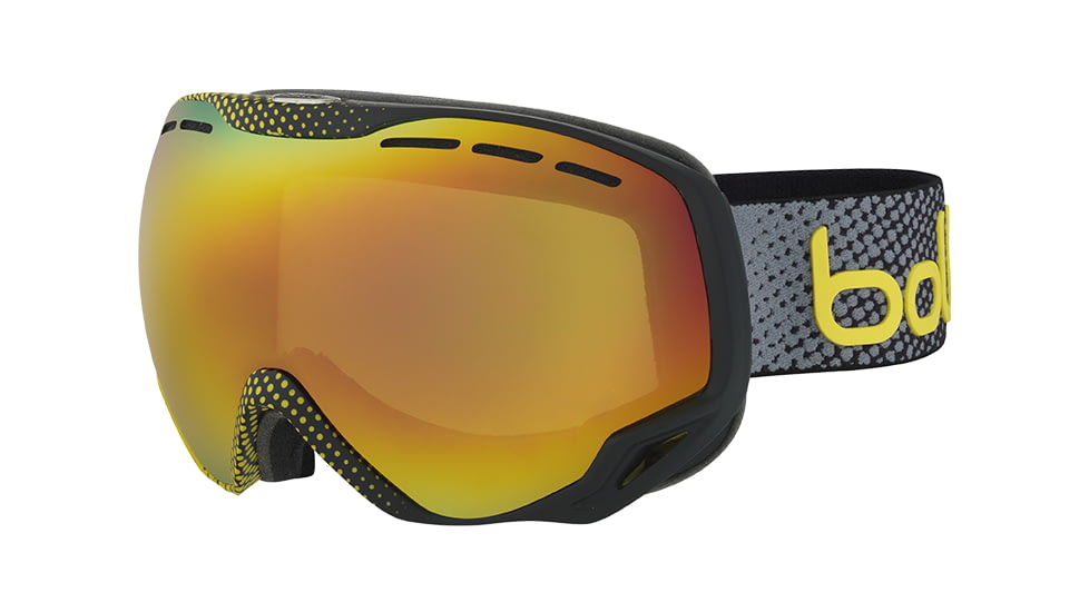 Bolle Emperor Goggles, Black and Yellow Dots Frame, Sunrise Lens, 21452