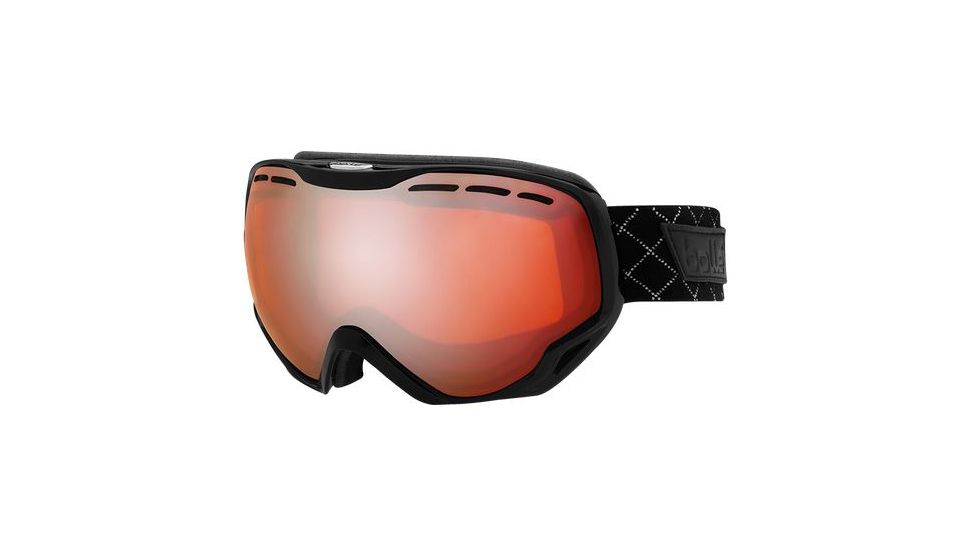 Bolle Emperor OTG Ski/Snowboard Goggles,Shiny Black Frame,Vermillon Gun Lens 21115