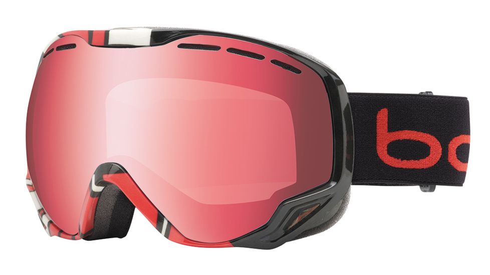 Bolle Emperor Ski/Snowboard Goggles - Black and Red Crackle Frame and Vermillon Gun Lens 20936