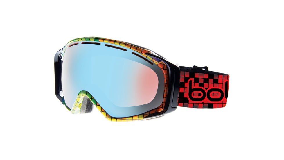 Bolle Gravity Black Mosaic Frame Modulator Vermillon Blue Lens Goggle 20811