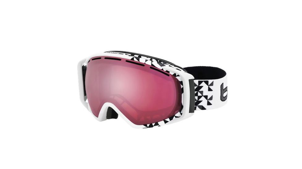 Bolle Gravity Ski/Snowboard Goggles,White Diagonal Frame,Vermillon Gun Lens 21149