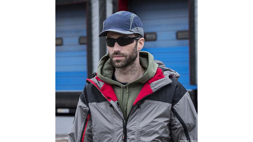 Bolle Iluka Safety Glasses, Black Frame, Smoke Lens, ILUPSF