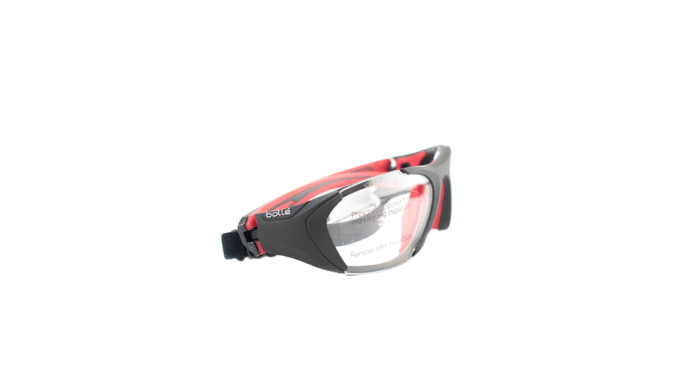 Bolle Kids Baller Sport Protective Eyewear - Black and Red Frame,Clear Anti Fog/Scratch Lens 12005