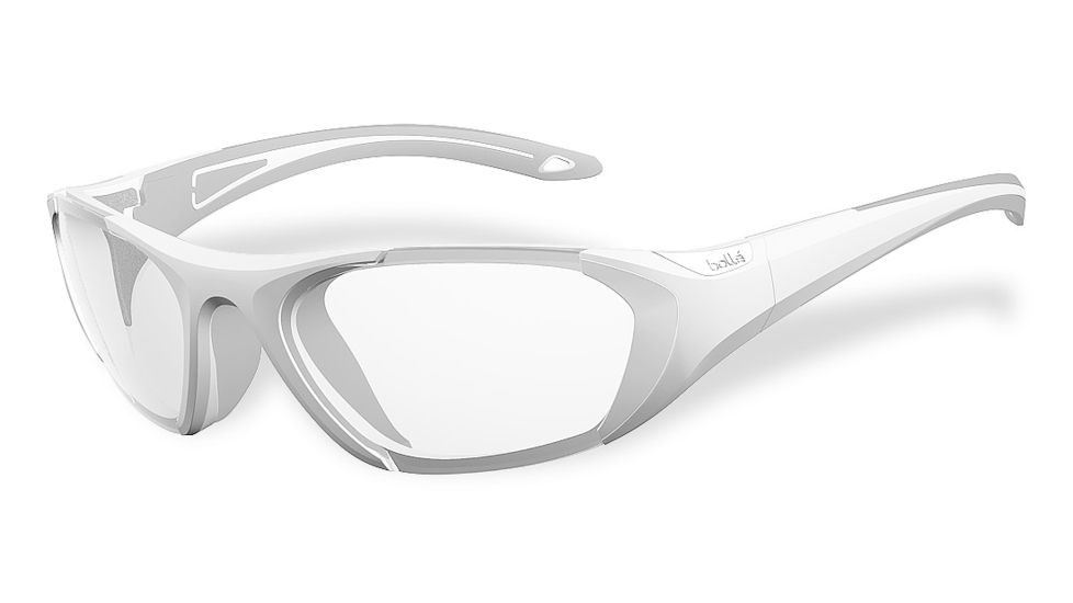 Bolle Kids Baller Sport Protective Eyewear - White and Grey Frame,Clear Anti Fog/Scratch Lens 12006