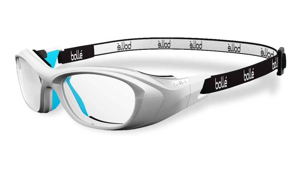Bolle Kids Dominance Sport Protective Eyewear - White and Pearl  Frame,Clear Anti Fog/Scratch Lens 12000