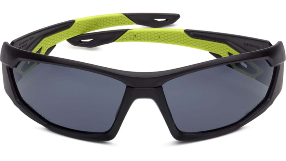 Bolle Mercuro Safety Glasses, Black Yellow Frame, Smoke Lens, MERPSF