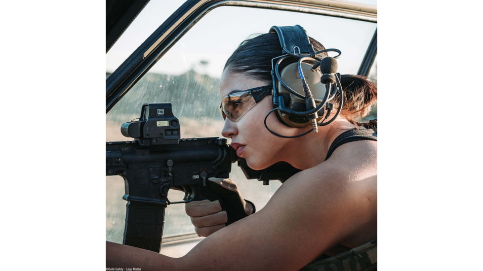 Bolle Rush+ Small Safety Glasses, Matte Black Frame, Copper BSSI Lens, PSSRUSPC142B