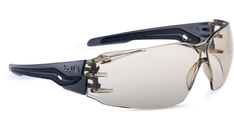 Bolle Silex+ Safety Glasses, Grey Black Frame, Copper Assembled in America Lens, SILEXPCSPSA