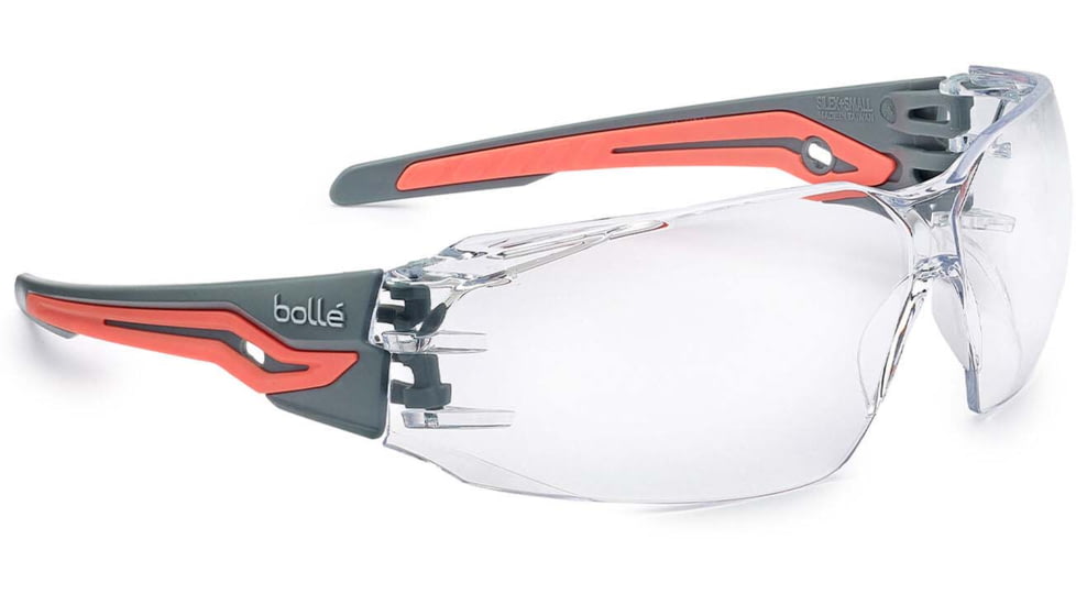 Bolle Silex+ Small Safety Glasses, Grey Coral Frame, Clear Lens, PSSSILP0402
