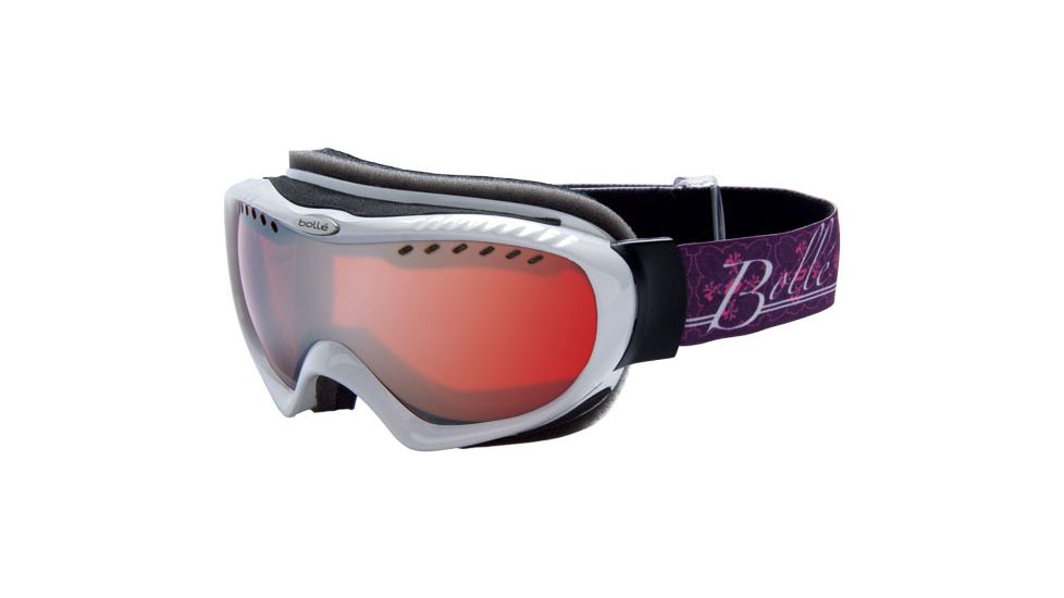 Bolle Simmer Goggle, Shiny White Frame, Vermillon Gun Lens 20596