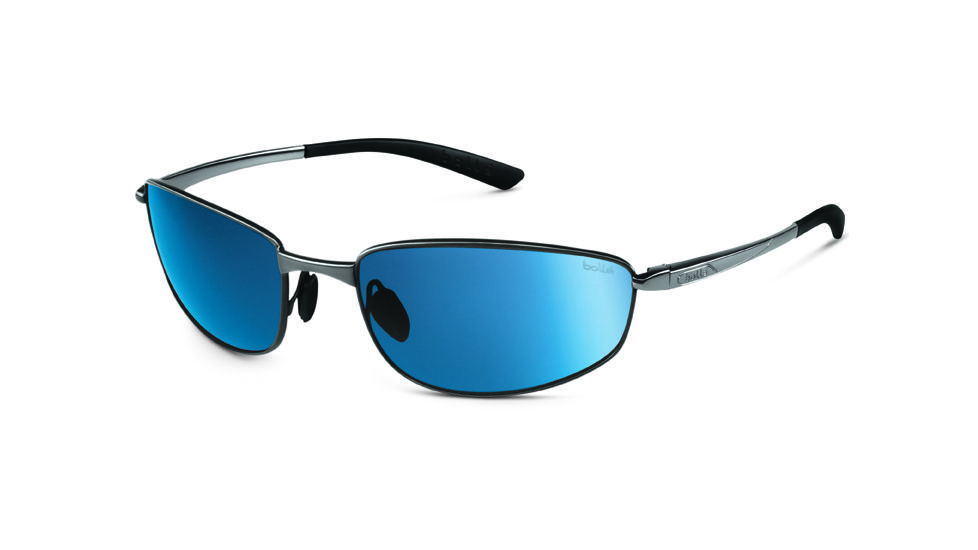 Bolle Sunglasses, Del Mar Satin Silver Frame Polarized GB-10 Lens 11563