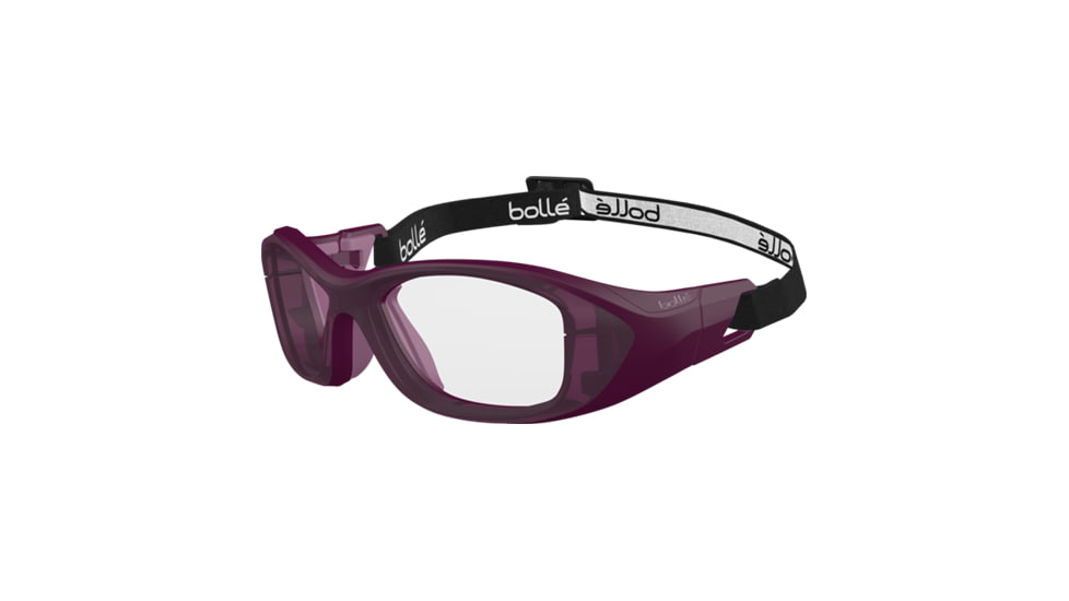 Bolle Swag w/Strap Safety Glasses, Purple, Clear, Medium, 12387