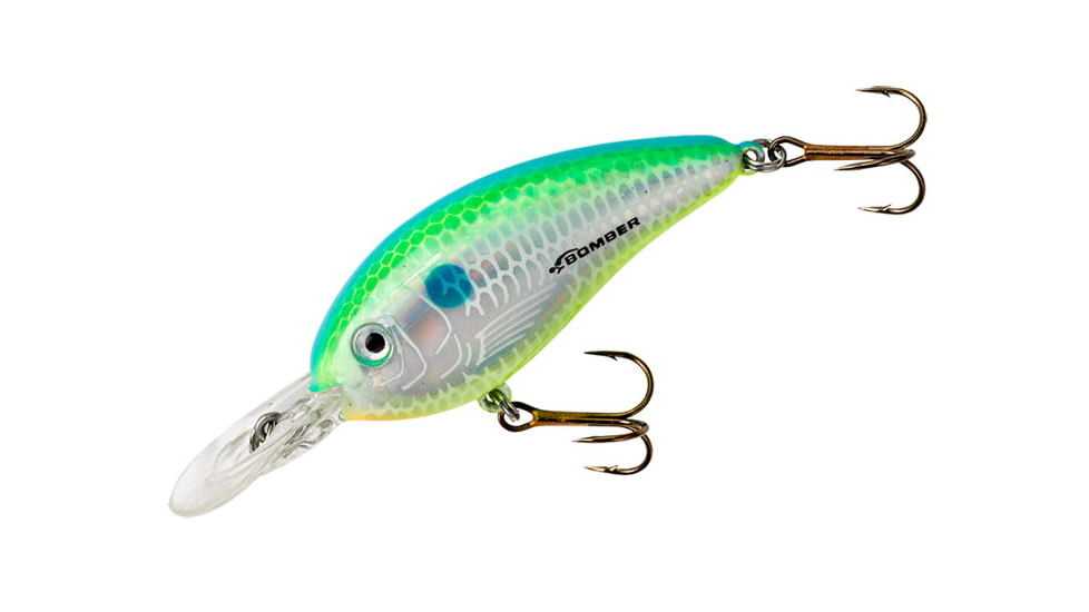 Bomber Fat Free Guppy Crankbait, 2 3/8in, 3/8oz, Dances Citrus, BD5MDCS