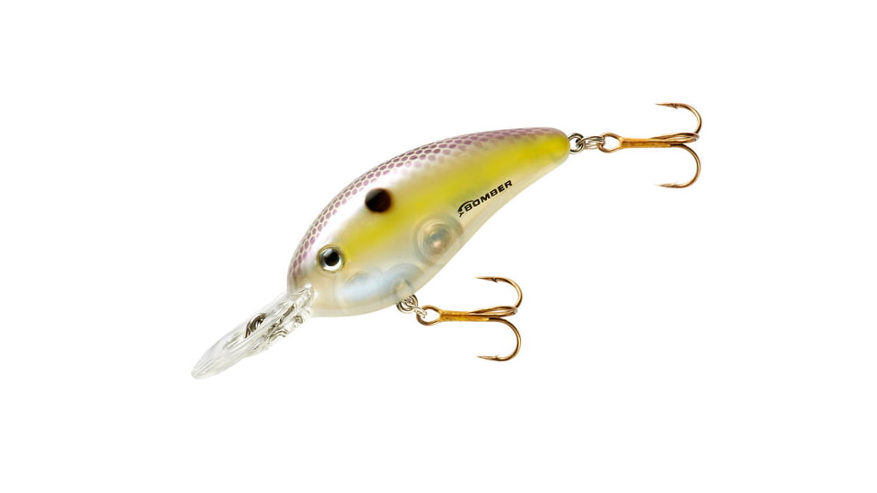Bomber Fat Free Guppy Crankbait, 2 3/8in, 3/8oz, Shadtreuse, BD5MSTR