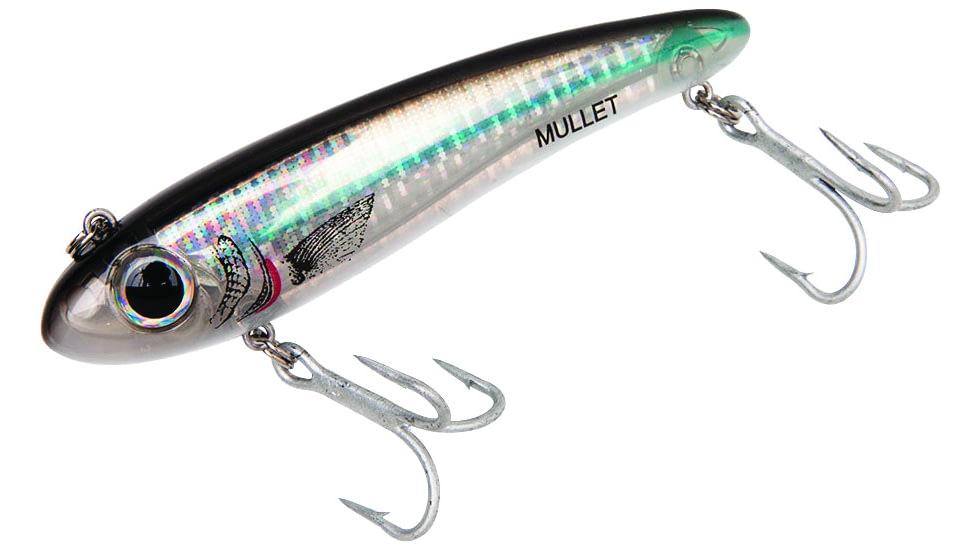 Bomber Saltwater SW Mullet Slow-Sinking Twitch/Walking Lure. 3.5in, 5/8oz, Silver Mullet, BSWM7341