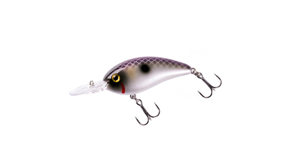Bomber Fat Free Guppy Crankbait, 2 3/8in, 3/8oz, Purple Pearl Ayu, BMBD5M523