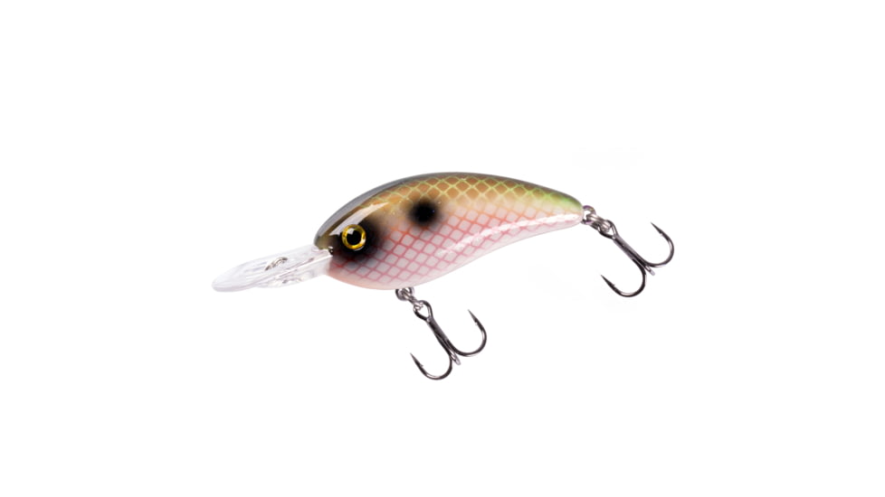 Bomber Fat Free Guppy Crankbait, 2 3/8in, 3/8oz, Electric Shad, BMBD5M519
