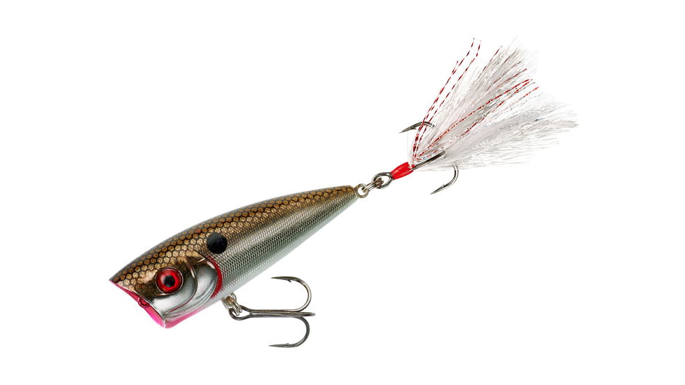 Booyah Boss Pop Topwater Popper, 3in, 3/8 oz, Arkansas Shiner, BYBP319