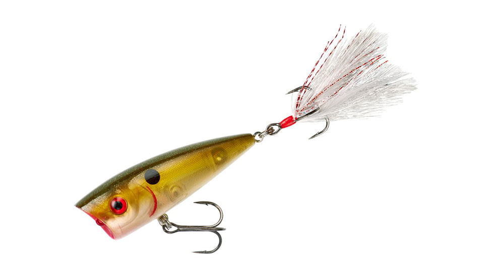 Booyah Boss Pop Topwater Popper, 3in, 3/8 oz, Ghost Shiner, BYBP314