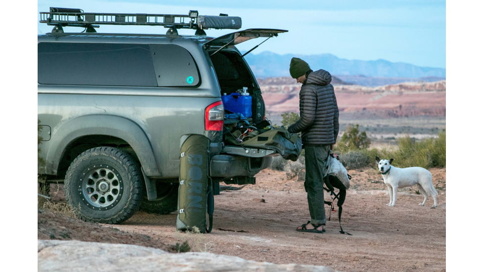 Born Outdoor Badger Bed 30 Baja Bundle, Multi Moss Green/Dijon, Large, BO-BB-30-QS-DJ-BD