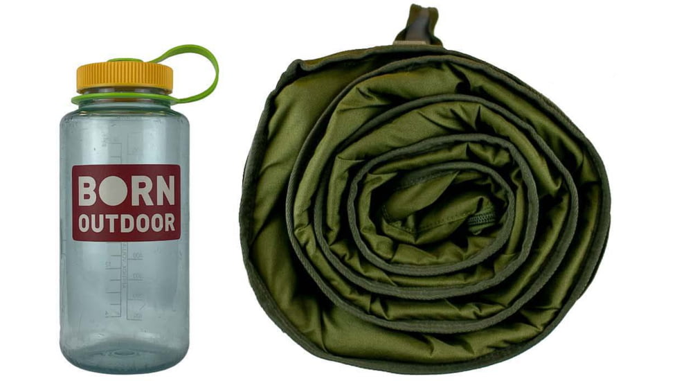 Born Outdoor Badger Bed 30 Baja Bundle, Multi Moss Green/Dijon, Large, BO-BB-30-QS-DJ-BD