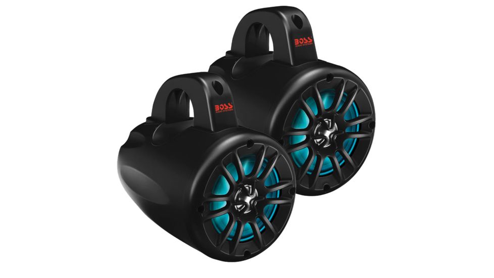 Boss Audio 4" Amplified Wake Tower Multi-Color Illuminated Speakers - Black 77205