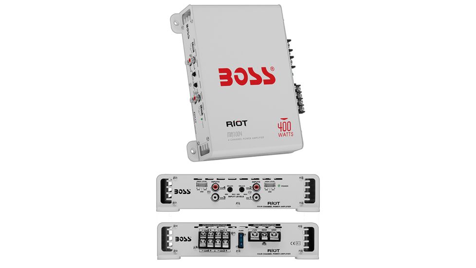 Boss Audio 4-Channel Amplifier, White MR1004