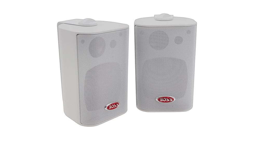 Boss Audio 4in 3-Way In Door / Out Door 200 Watts Box-Speaker, White MR43W